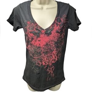 House of Blues Y2K V Neck Baby Tee Sz M